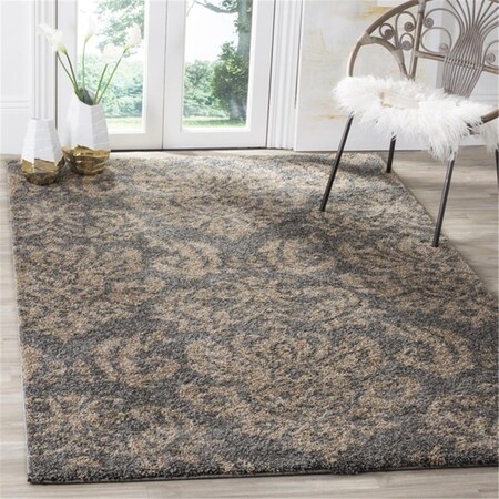 Safavieh Shag Square Area Rug, Grey and Beige - 4 x 4 ft. SG460-8013-4SQ